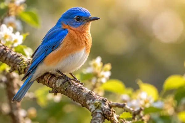 A small colorful bird perched on a branch against a softly blurred natural background.